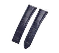 Rimmean 1 Correa de Reloj Cuero Genuino for 19 mm, 20, 21 y 22, Resistente al Agua, Piel Becerro, Pulsera/cinturón muñeca(Blue,22mm)