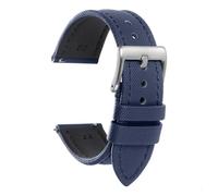 Rimmean 1 Correa de Reloj Lona 18 mm, 19, 20, 21 y 22 Correa Impermeable con Cierre liberación(Blue,21mmGold Buckle)