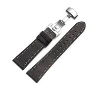 Rimmean 1 Correa de Reloj Piel Vacuno 18 mm o 20/22 con Hebilla Mariposa y Cierre liberación rápida for Hombre Mujer(Black,20mmGold Buckle)