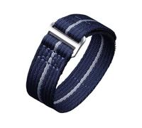 Rimmean 1 Correa Universal de 20 mm y 22 for Reloj Inteligente, Pulsera Deportiva Lona for Hombre Mujer, Accesorios for(Blue Grey,22mm L (About 180mm))