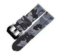 Rimmean 1 Correa Universal for Reloj de Pulsera, Color Azul Camuflaje Gris, Disponible en 20 mm, 22, 24 y 26(Camo Grey Black,24mm)