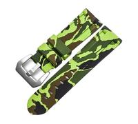 Rimmean 1 Correa Universal for Reloj de Pulsera, Color Azul Camuflaje Gris, Disponible en 20 mm, 22, 24 y 26(Camo Green Silver,22mm)