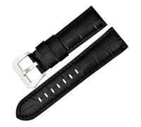 Rimmean 1 Pieza de Accesorios for Reloj 22 mm, 24 y 26, Correa Cuero Genuino for Pulsera cinturón(Black BS,24mm)