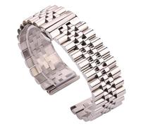 Rimmean 1 Pulsera de Acero Inoxidable for Reloj, for Mujer y Hombre, Correa Plateada Pulida 16, 18, 19, 20, 21 22 mm, Accesorios Metal(22mm)