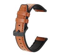 Rimmean 1 Pulsera de Cuero for Reloj Inteligente Amazfit Helio, T-Rex3 Pro 48 mm, GTR3 y Bip 6 5(Brown BK)