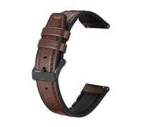 Rimmean 1 Pulsera de Cuero for Reloj Inteligente Amazfit Helio, T-Rex3 Pro 48 mm, GTR3 y Bip 6 5(Coffee BK)