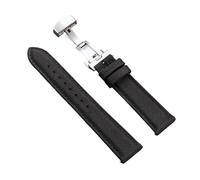 Rimmean 1 Pulsera Impermeable con Hebilla de Mariposa 20 mm y 22 for Hombre Mujer(Black,20mmBlack Buckle)