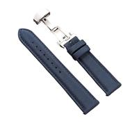 Rimmean 1 Pulsera Impermeable con Hebilla de Mariposa 20 mm y 22 for Hombre Mujer(Blue,22mmRose Gold Buckle)