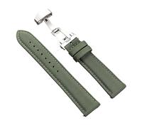 Rimmean 1 Pulsera Impermeable con Hebilla de Mariposa 20 mm y 22 for Hombre Mujer(Green,20mmGold Buckle)