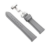 Rimmean 1 Pulsera Impermeable con Hebilla de Mariposa 20 mm y 22 for Hombre Mujer(Grey,20mm Silver Buckle)