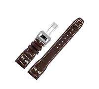 Rimmean 1 Unidad. Correa de Piel auténtica for Reloj Inteligente IWC Pilot, Brazalete Vacuno con Hebilla Plegable for Hombre y Mujer (Tallas 20/21/22)(A-Q,21mm)
