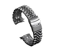 Rimmean 1 Unidad de Correa Acero Inoxidable con Extremo Curvo 18/19/20/21/22/23/24/26 mm for Pulsera SKX007 SKX009(Style A,24mm)