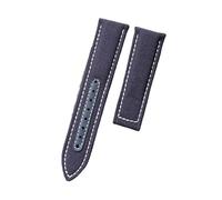 Rimmean 1 Unidad de Pulsera Universal Lona y Cuero 20 mm 22 for Hombre Mujer, Accesorios for Reloj, Correa Suave for la muñeca(Blue White,22mm)