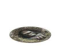 Rimmean 1pc 3D Tunnel Rug Round Optical Illusion Stone Carpet Modern Living Room Bedroom Garden Areas(2,40x40cm)