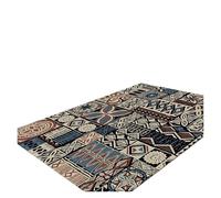 Rimmean 1pc Area Rug with Geometric Pattern In Blue, Brown, and Cream For Bedroom Living Room Playroom(3,40X60cm)