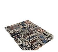 Rimmean 1pc Area Rug with Geometric Pattern In Blue, Brown, and Cream For Bedroom Living Room Playroom(4,50x80cm)