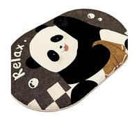 Rimmean Alfombra Absorbente con Diseño De Panda for Baño, Felpudo Suave for El, Dormitorio, Sala Estar, Bienvenida A Casa, 1 Ud(CXS3,40X60CM 1.3X2FT)