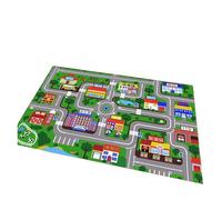 Rimmean Alfombra con Mapa De Tráfico Urbano for Niños, Educativa for Jugar A La Sala Estar, Dormitorio, Decoración del Hogar, 1 Ud(7,30x50cm)