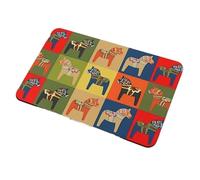 Rimmean Alfombra De Caballo Arte Popular Sueco, Ducha Antideslizante, Adecuada for Sala Estar, Puertas Dormitorio, Decoración Bienvenida for El Hogar, 1 Ud(1,50X80cm)