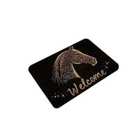 Rimmean Alfombra De Caballo Arte Popular Sueco, Ducha Antideslizante, Adecuada for Sala Estar, Puertas Dormitorio, Decoración Bienvenida for El Hogar, 1 Ud(4,30x50cm)