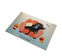 Rimmean Alfombra De Gato Negro con Dibujos Animados, Felpudo Ligero, Cálida for Dormitorio, Decoración del Hogar, Sala Estar, 1 Ud(SJR4,40X60CM 1.3X2FT)