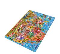 Rimmean Alfombra Educativa con Mapa del Mundo for Decoración De Habitación Niños, Juego for Sala Estar, Suelo Antideslizante, Regalo for Adolescentes, 1 Ud(3,50x80cm)