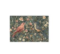 Rimmean Alfombra Premium Verde Oscuro con Canción De Pájaro Y Felpudo Fragancia Floral, Fácil Limpiar for Sala Estar, Dormitorio Hogar, 1 Ud(40X60CM (1.3X2FT)