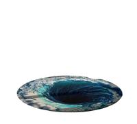 Rimmean Alfombra Redonda con Vista Al Mar En 3D, Antideslizante, Área Abstracta, Cueva De Agua Verde, Ilusión Óptica, Alfombras Únicas for Sala Estar, 1 Ud(3,40x40cm)