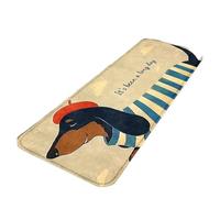 Rimmean Alfombra Suave for Puerta con Estampado De Perro Salchicha, Tapete Antideslizante for Suelo Cocina, Regalos for Cabecera Dormitorio, 1 Ud(3,50x150CM)