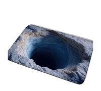 Rimmean Almohadilla for Puerta De Abismo con Ilusión Óptica, Textura Piedra, Azul Y Negro, Náutica, Muy Dormitorio, Cocina, Baño Hogar, 1 Ud(1,50X80cm)
