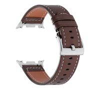 Rimmean Correa de Cuero sin Huecos for Galaxy Watch 8 44 mm y 40, Repuesto for Pulsera clásica 46(DeepBrown)
