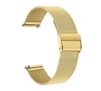 Rimmean Correa de Metal 18 mm for Huawei Watch GT6 41, Repuesto for GT 6, 5, 4 mm/GT5 Pro 42, Pulsera for Mujer(06m-Gold)