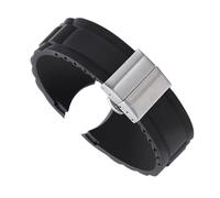 Rimmean Correa de Reloj 22 mm o 20 con Extremo Curvo y Hebilla Plegable for Hombre(Black Butterfly,22mmL)