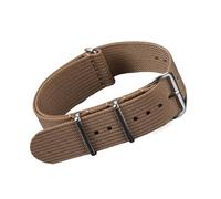 Rimmean Correa de Reloj Acanalada, cómoda y Lavable, for Hombre Mujer, 18 mm, 20 22(Deep Khaki,22mm)