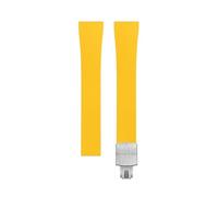 Rimmean Correa de Reloj Caucho fluorado CTS, 18, 19, 20, 21 y 22 mm, Ajustable, Universal, for Hombre Mujer(Yellow,18mm)