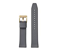 Rimmean Correa de Reloj con Textura FKM 22 mm y Correas híbridas duraderas for Hombre Mujer(Black Grey 3)