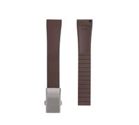 Rimmean Correa de Reloj CTS Caucho fluorado 18 mm, 19 y 20 con Hebilla Acero Inoxidable Correas FKM(Brown with Buckle,20mm)