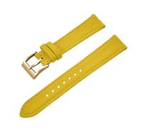 Rimmean Correa de Reloj Cuero híbrido Grado 1, 18 mm, 20 y 22 con Barra Resorte liberación, Correas Casuales duraderas(Yellow Gold,20mm)