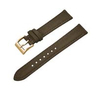 Rimmean Correa de Reloj Cuero híbrido Grado 1, 18 mm, 20 y 22 con Barra Resorte liberación, Correas Casuales duraderas(Olive Green Gold,20mm)