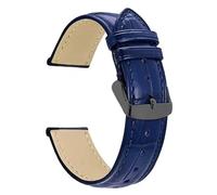 Rimmean Correa de Reloj Cuero Repuesto Universal for Hombre y Mujer, 12 mm 14(Blue-BK,12mm)