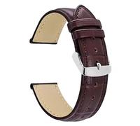 Rimmean Correa de Reloj Cuero Repuesto Universal for Hombre y Mujer, 20 mm 22, 1 Unidad(Brown-S,20mm)