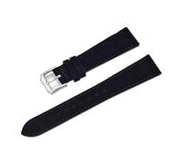 Rimmean Correa de Reloj Cuero Vintage 18 mm, 19, 20 y 22, Correa Repuesto Ante Suave for Hombres Mujeres, clásica Retro(Black,19mm)