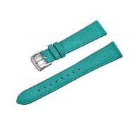 Rimmean Correa de Reloj Cuero Vintage 18 mm, 19, 20 y 22, Correa Repuesto Ante Suave for Hombres Mujeres, clásica Retro(Cyan,22mm)