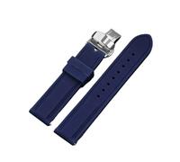 Rimmean Correa de Reloj Deportiva Acero Inoxidable con Hebilla Mariposa, 18 mm, 20, 22 y 24(Blue,22mm)