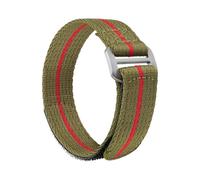 Rimmean Correa de Reloj Deportiva Repuesto Universal 20 mm y 22 con Hebilla Titanio, 1 Unidad(Green-Red-Titanium,20mmM)