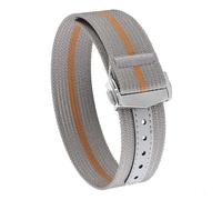 Rimmean Correa de Reloj Deportiva Tela balística for Hombre y Mujer, 20 mm 22, 1 Unidad(Gray Orange,20mm)