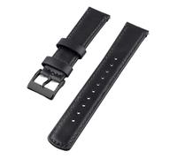 Rimmean Correa de Reloj Piel auténtica granulada 22 mm, Compatible con Hombres y Mujeres (1 Unidad)(Black 2)