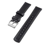 Rimmean Correa de Reloj Piel auténtica granulada 22 mm, Compatible con Hombres y Mujeres (1 Unidad)(Black 1)