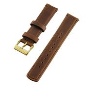 Rimmean Correa de Reloj Piel auténtica granulada 22 mm, Compatible con Hombres y Mujeres (1 Unidad)(Caramel 4)