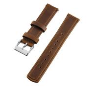 Rimmean Correa de Reloj Piel auténtica granulada 22 mm, Compatible con Hombres y Mujeres (1 Unidad)(Caramel 1)